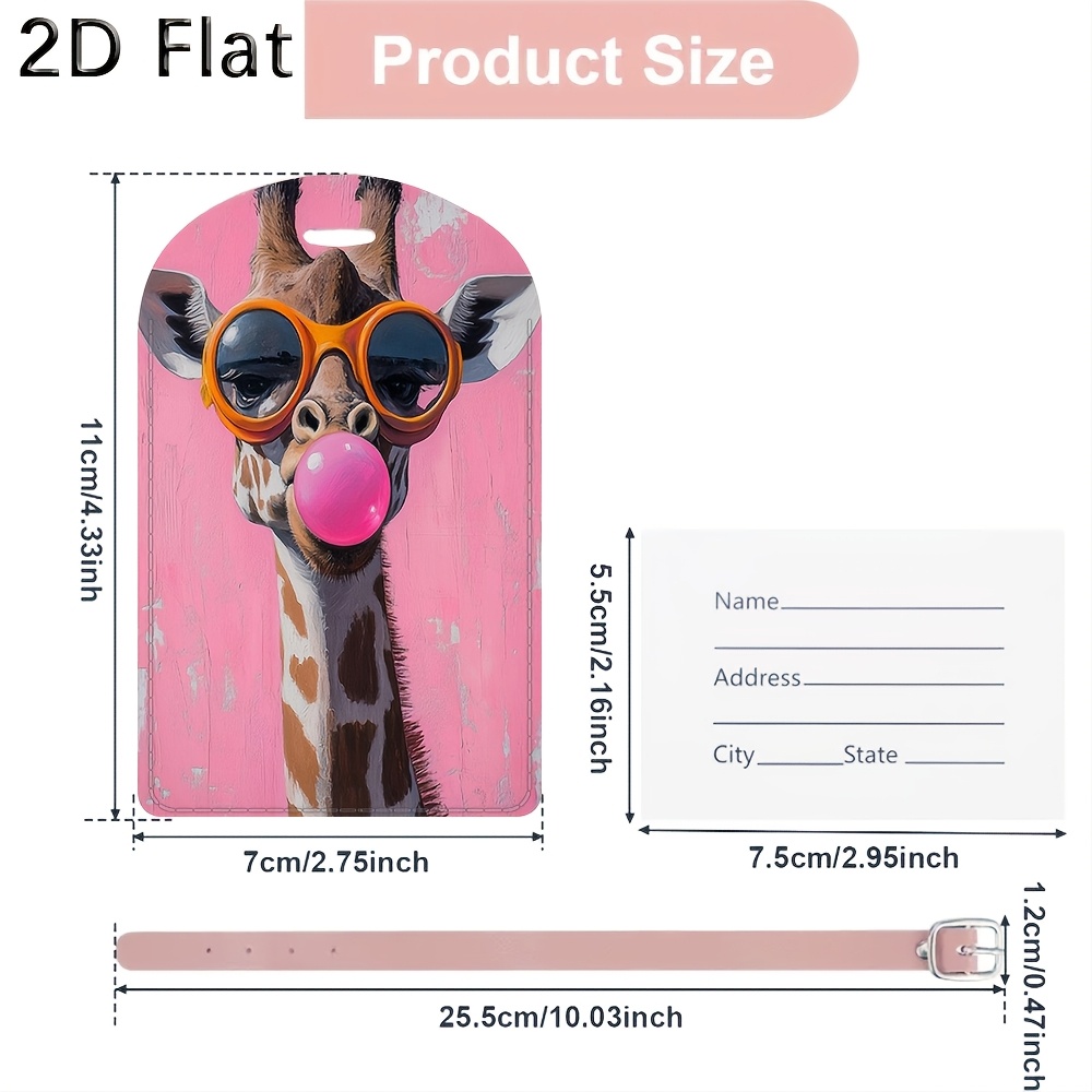 Cute Giraffe Luggage Tag Trave - đánh giá và giá Label Maker