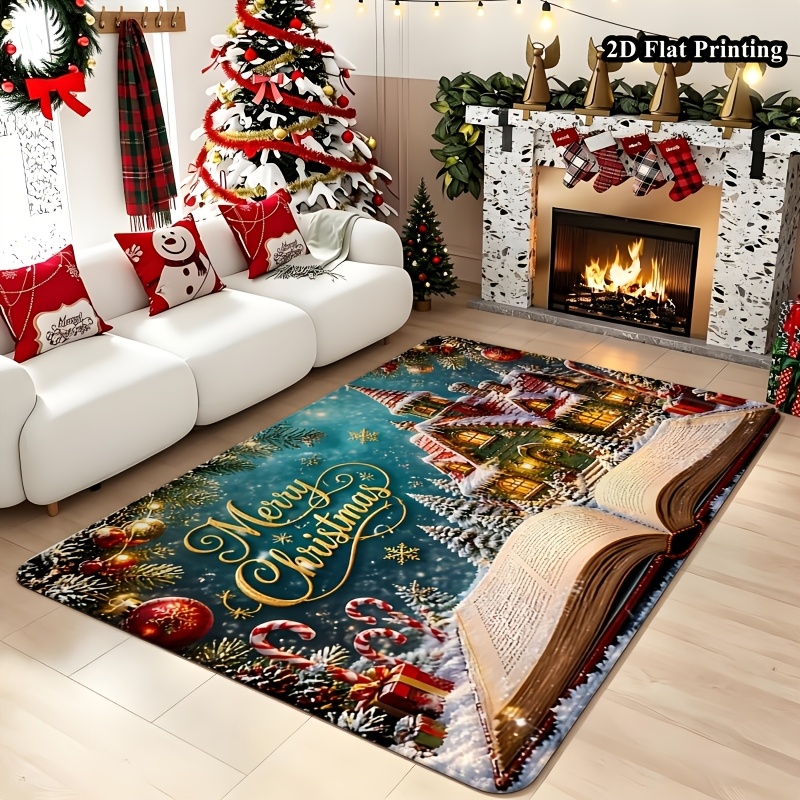 1pc 2D Flat Christmas Rug, Mag - đánh giá và giá Commercial Book Printing Machines